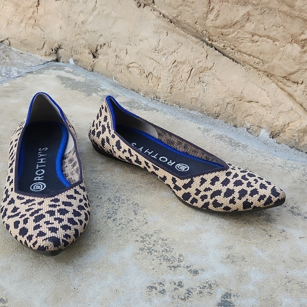 Rothy’s The Point Flat Cheetah Print Size 7
